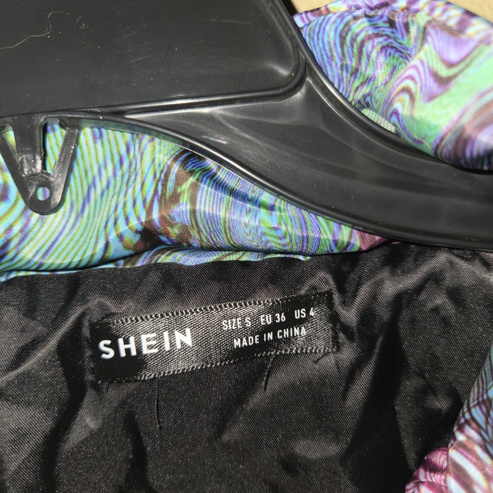 Shein Multicolor Abstract Pattern Jacket - image 3